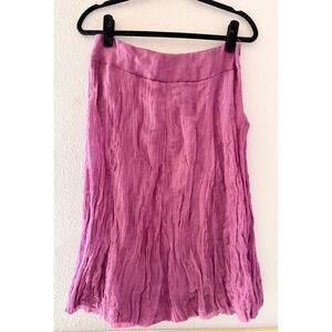 Trucco Violet Crinkle Metallic Cotton Blend Skirt Made in Spain Y2K Size 40